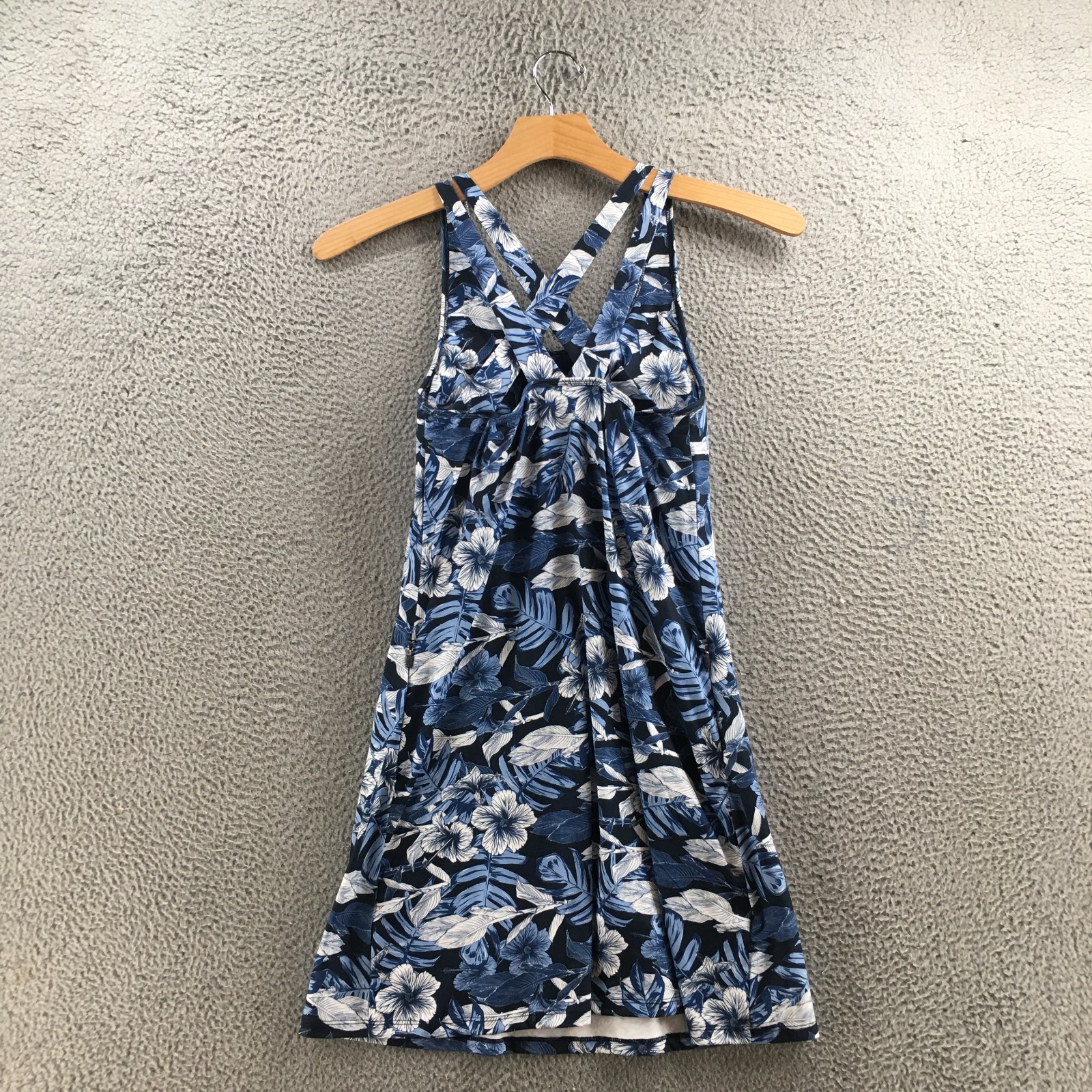 Freedom Trail by Kyodan Dress Womens Medium Blue Floral Print Sleeveless A-Line