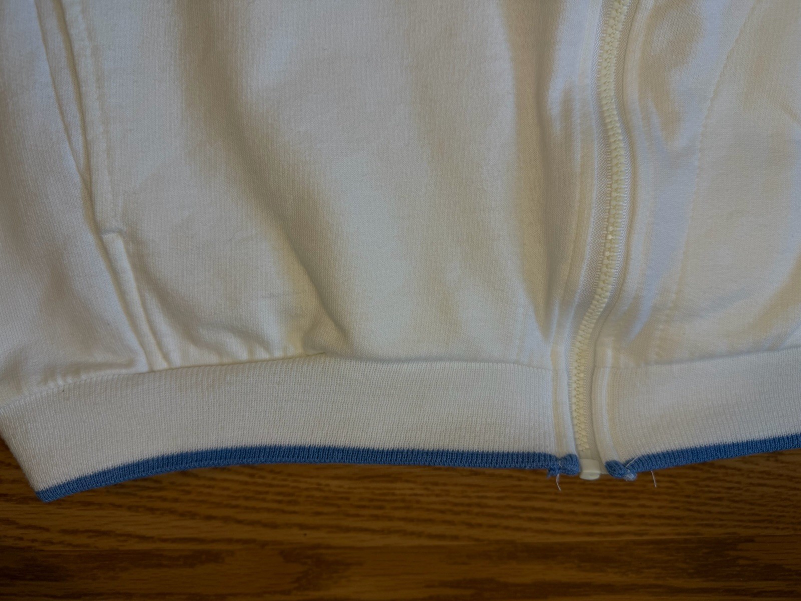 Vintage Jantzen USA Made Colorblock Full Zip Short Sleeve Sweatshirt Men’s L