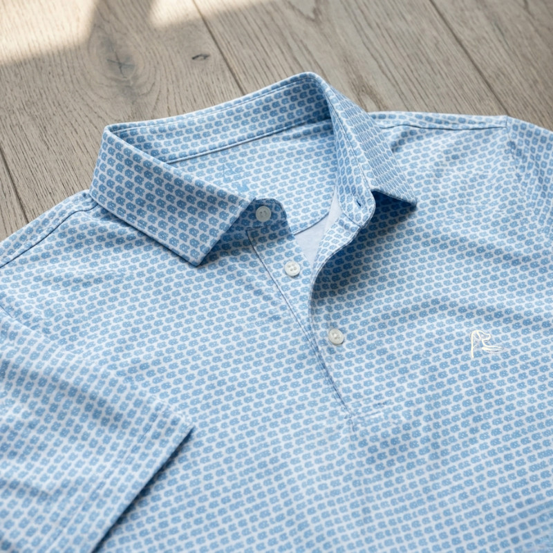 NEW️🎉 Rhoback UNC Polo Mens White Collegiate Golf Performance Moisture Wicking