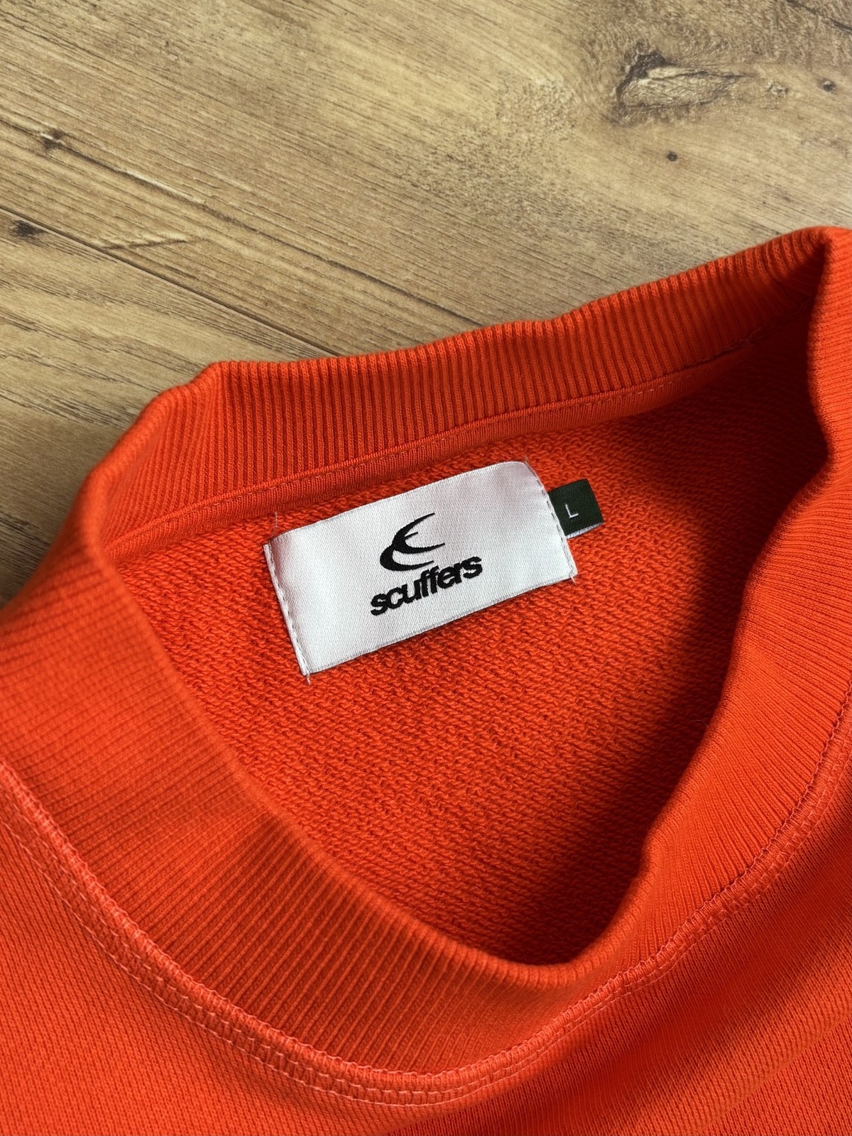 Scuffers Orange Cropped Boxy Fit Oversized Sweatshirt