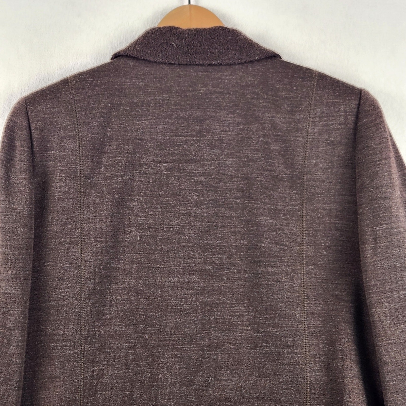 Leilian Original Japanese Designer Wool Jacket Women’s SZ LG Chocolate Brown EUC