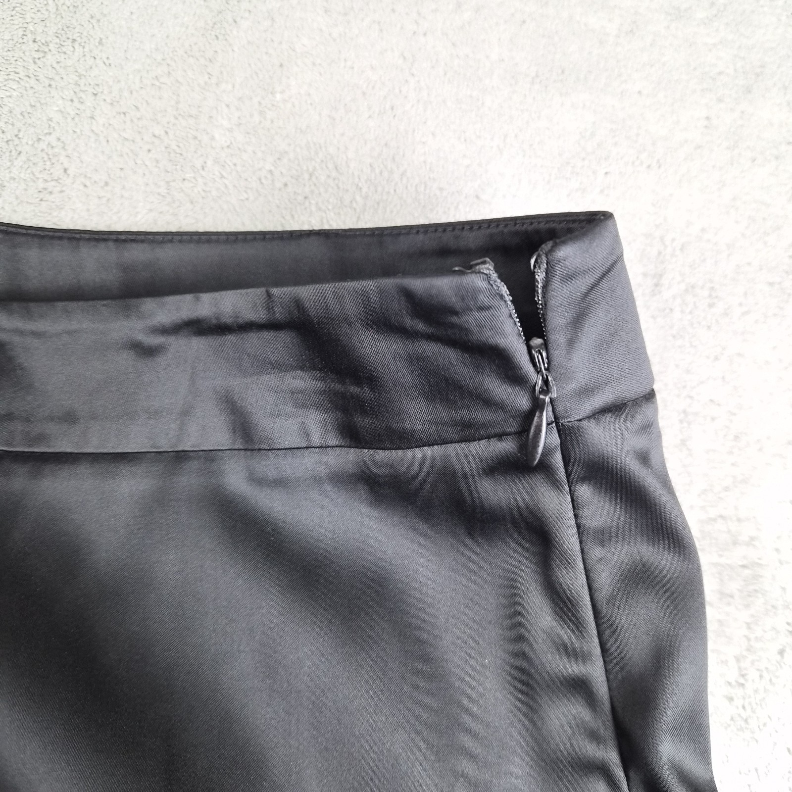 Vintage Rafaella Pants Womens 8 Black Satin Straight Wide Leg Trouser Dressy