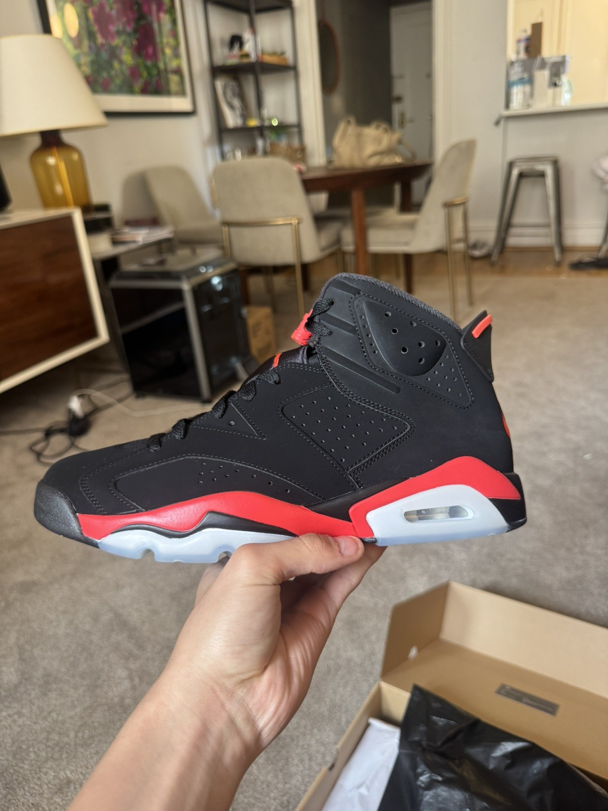 Air Jordan 6 Retro Reverse Infrared Leather Sneakers CT8529-001