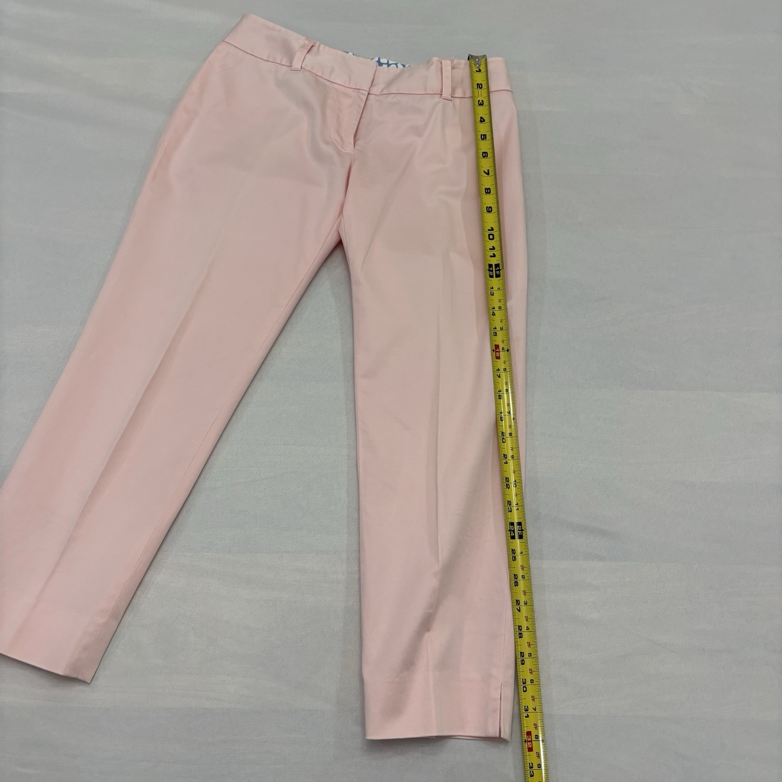 VINEYARD VINES Capri Pants Womens 98% Cotton Stretch Pink Back Pockets Sz 2