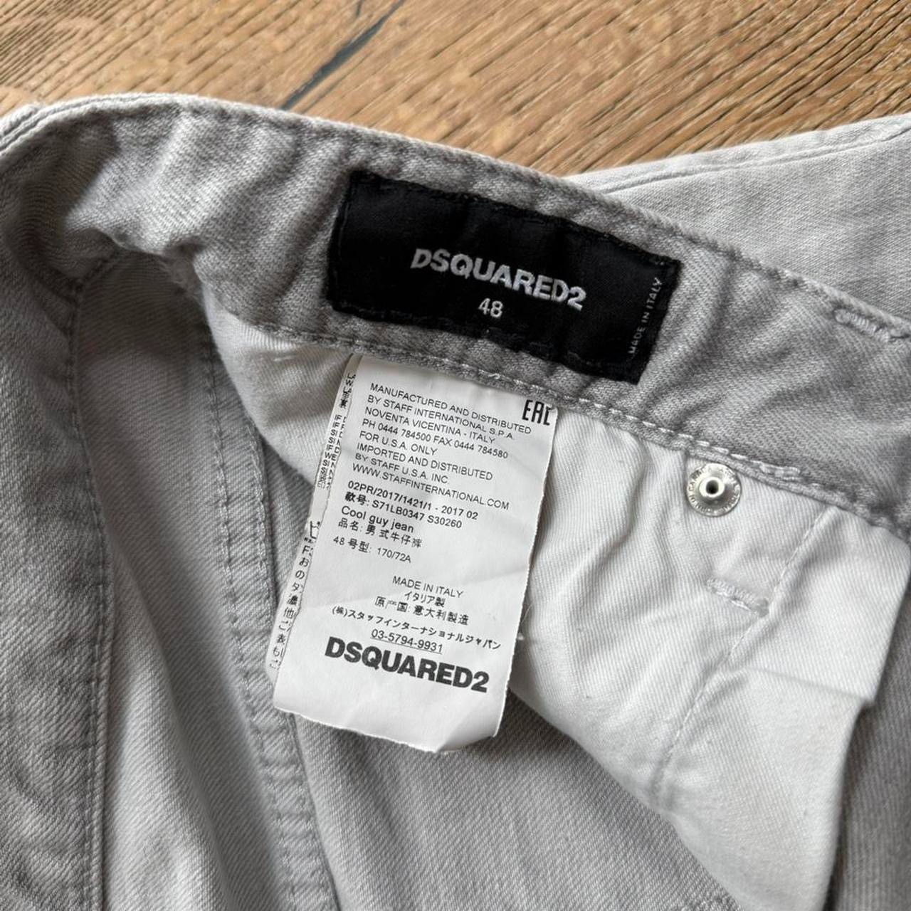 DSQUARED2 Light Gray Distressed Skinny Jeans | EU Size 48” = US 32” (waist)