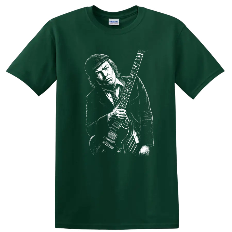Angus Young Rock Legends T Shirt Tribute Graphic Music Tee