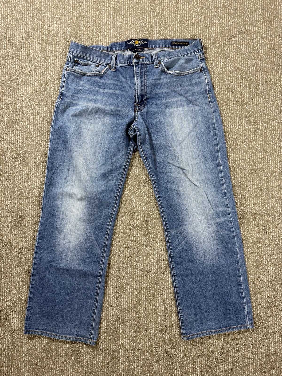 Lucky Brand Jeans 361 Vintage Straight Mens 34×32 Medium wash