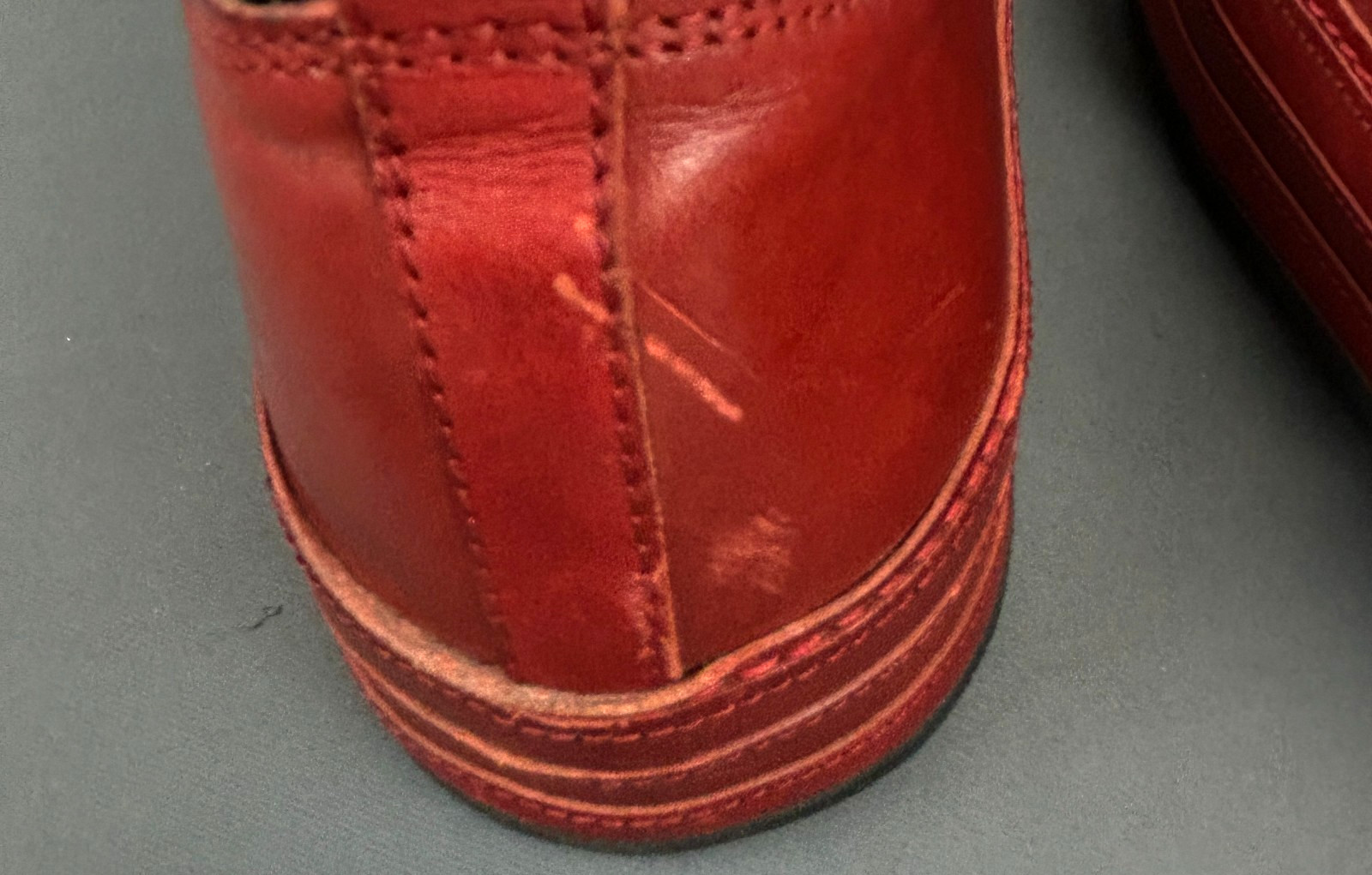 Ann Demeulemeester Red Leather Low Top Sneakers Shoes Size EU 38.5 US 8.5