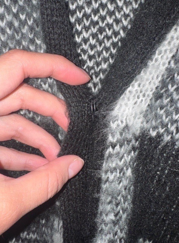 Torrid Checkered Button Front Fuzzy Cardigan Sweater Size 3X Black White Preppy