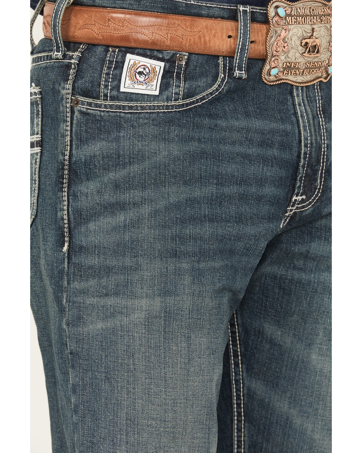 Cinch White Label Relaxed Fit Mid Rise Jeans Dark Stonewash – MB92834019