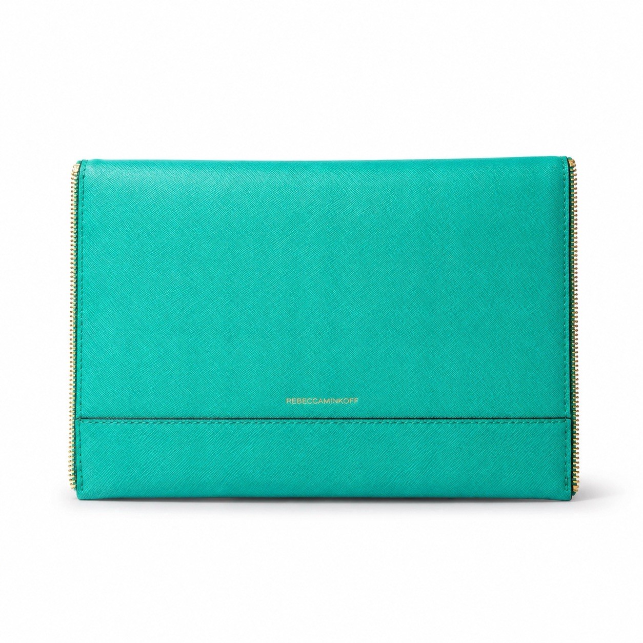 Rebecca Minkoff Turquoise Envelope Clutch Wallet Zip Pouch NWOT Large