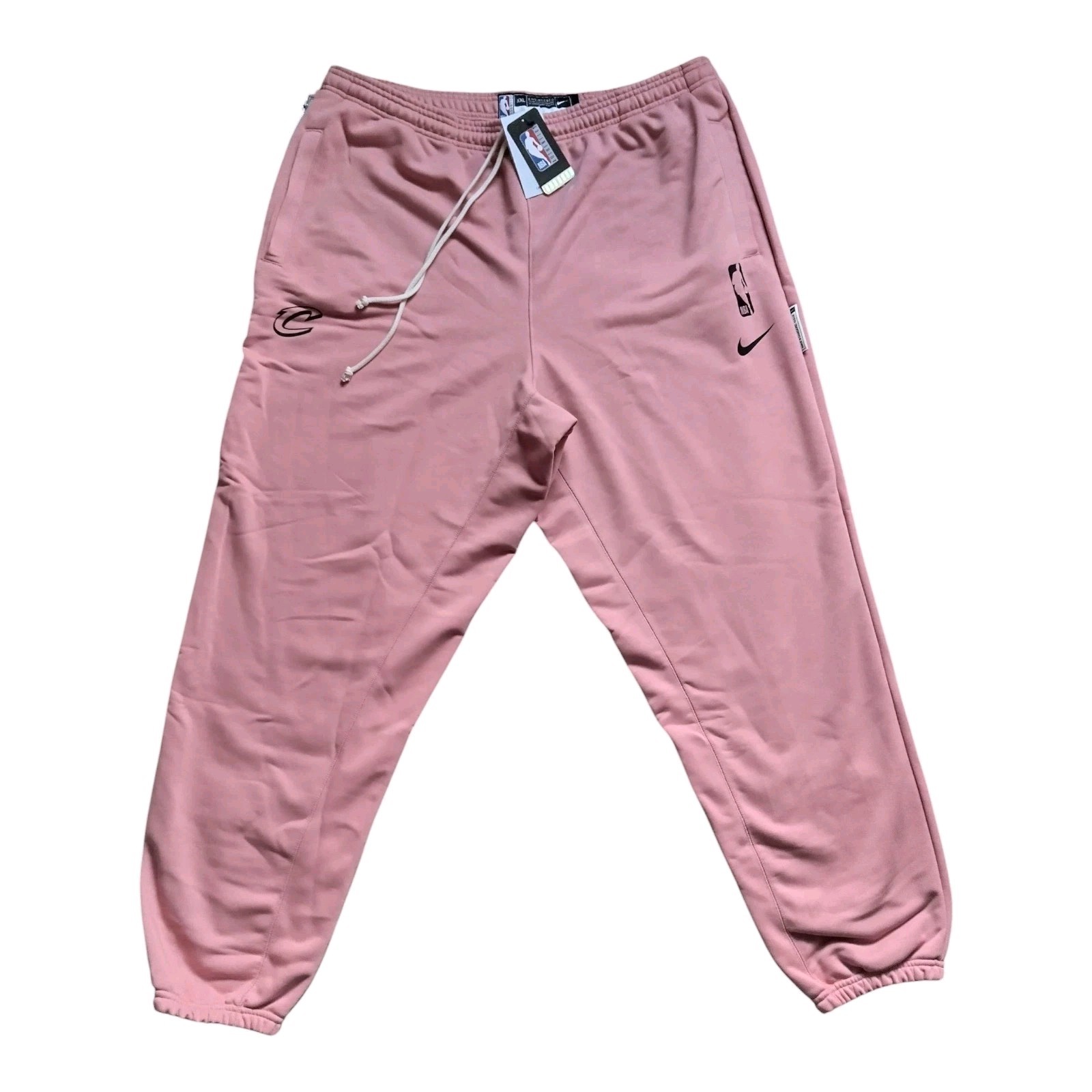 Men’s Nike Cleveland Cavaliers Sweatpants, Cotton, Polyester,Pink Foam, XL-Tall