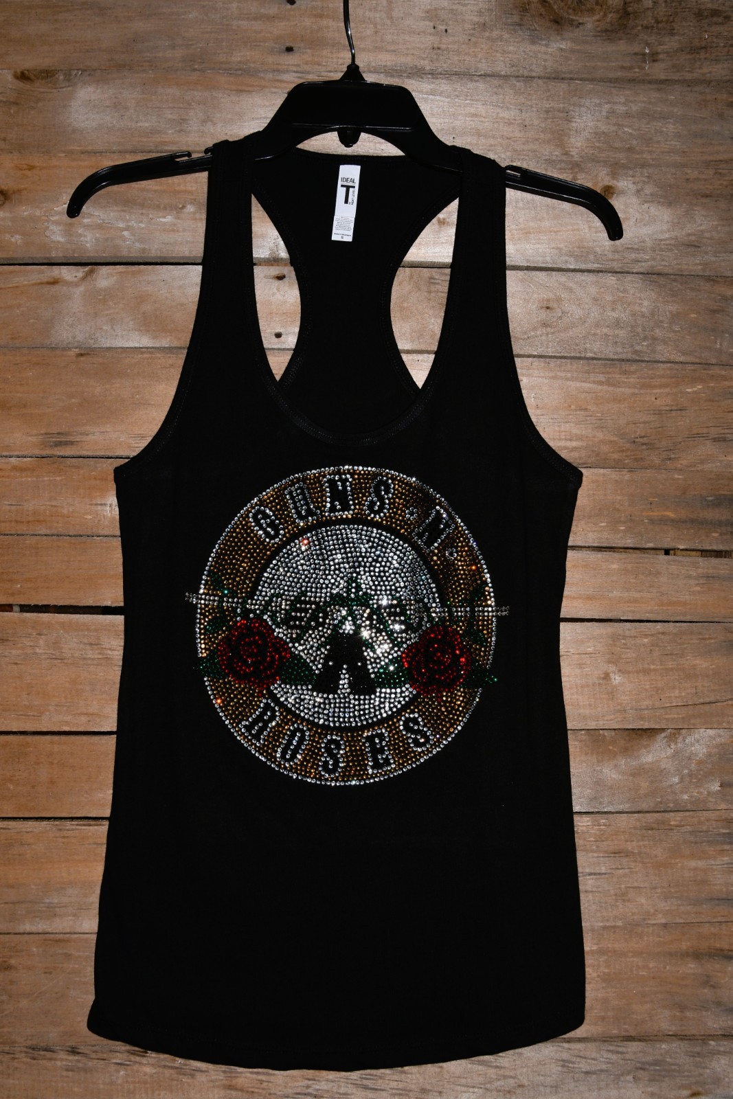 Guns N Roses rhinestone bling racer back tank top XS, S, M, L, XL,XXL