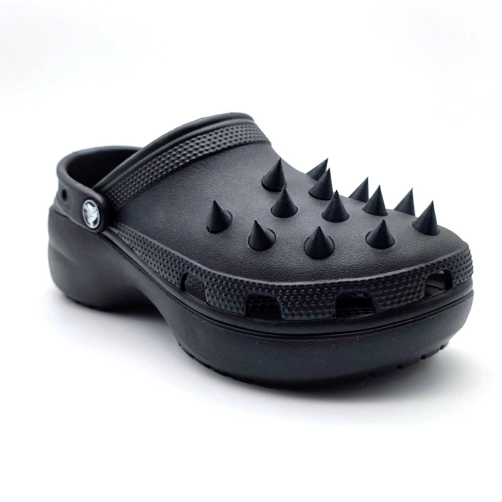 Croc Spike Shoe Charms – Custom Matte Black 26pc set punk goth festival cosplay
