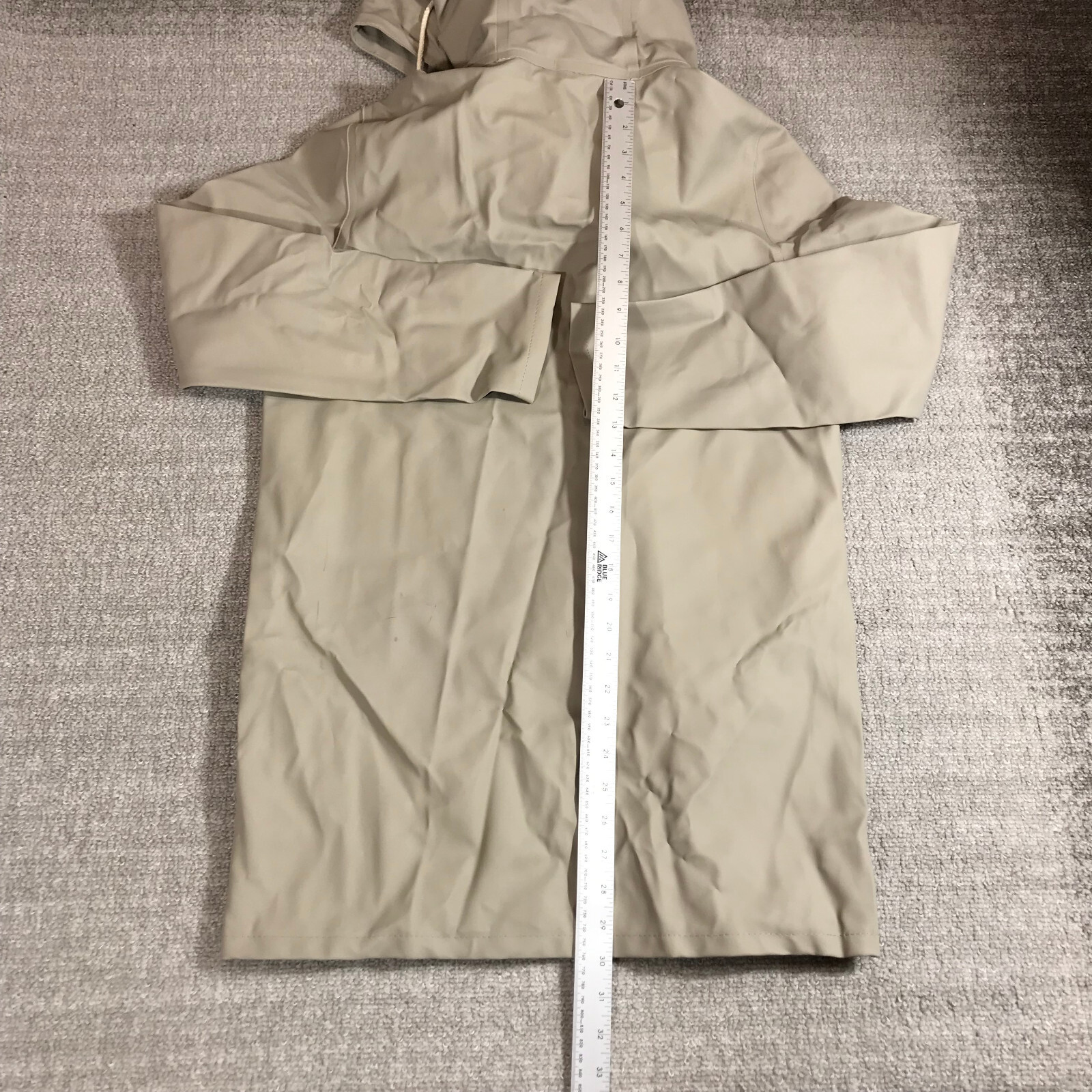 Stutterheim Stockholm Jacket Mens 2XS XXS Raincoat Hoodie Unisex Mosebacke Tan