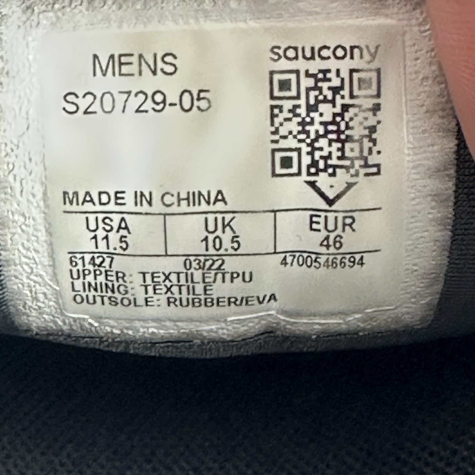 Saucony Ride 15 Mens Size 11.5 Black Athletic Casual Running Shoes Sneakers