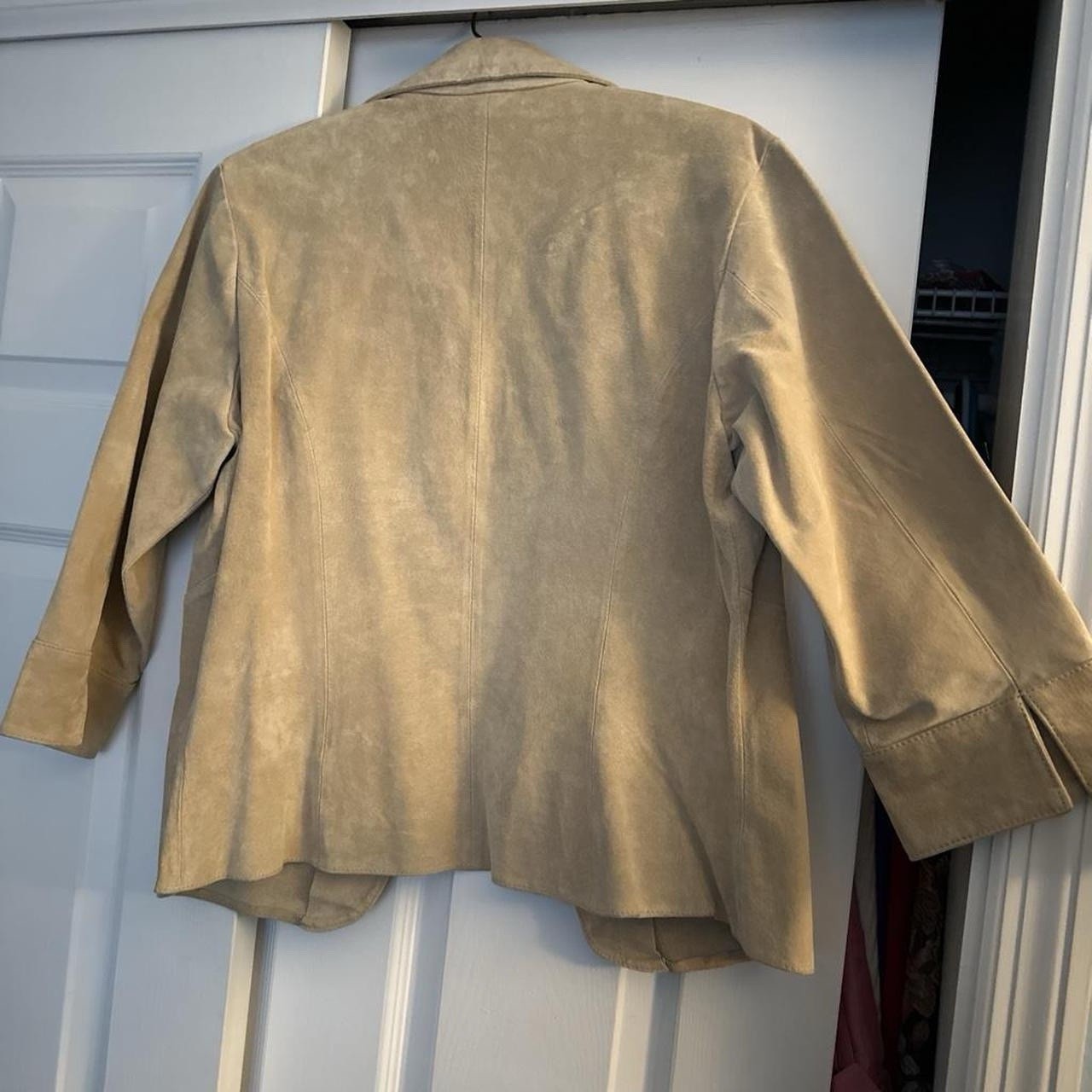 Coldwater Creek Beige Real Leather Jacket