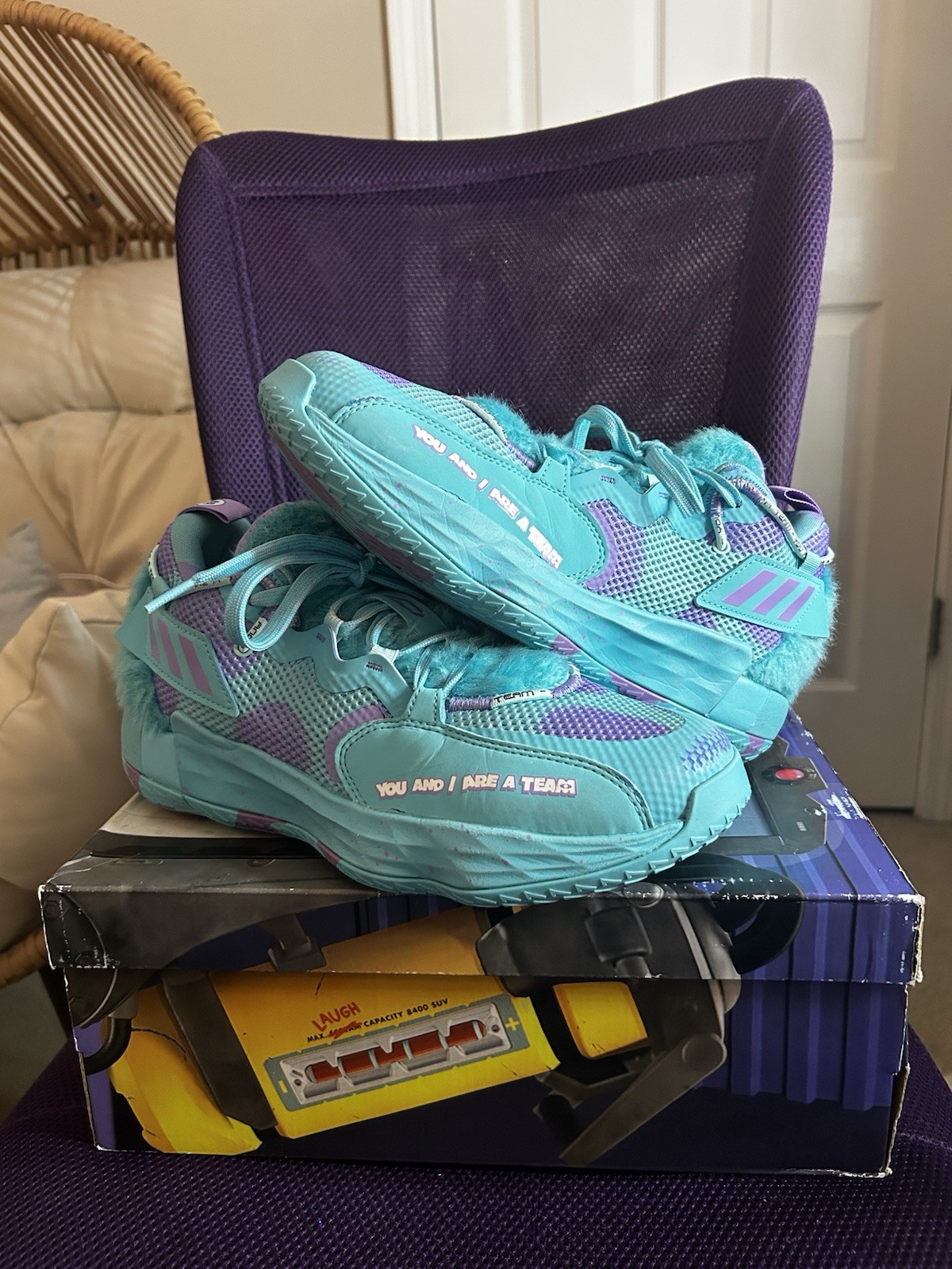 Monsters Inc. x adidas Dame 7 EXTPLY “Sulley” | Men’s Size 8