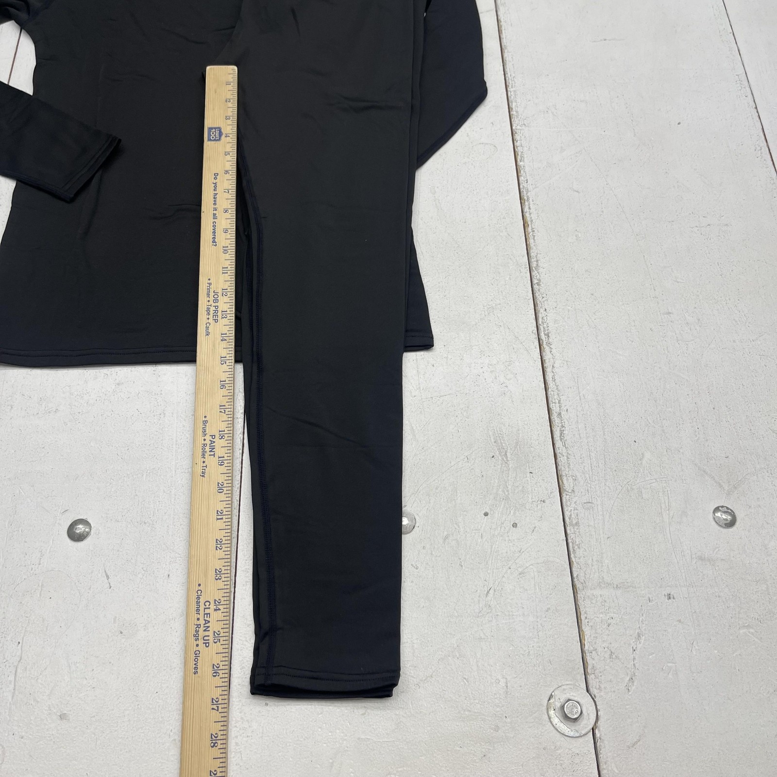 Thermal Long Johns Underwear Set Mens Medium Black Microfiber 2 Piece Base Layer