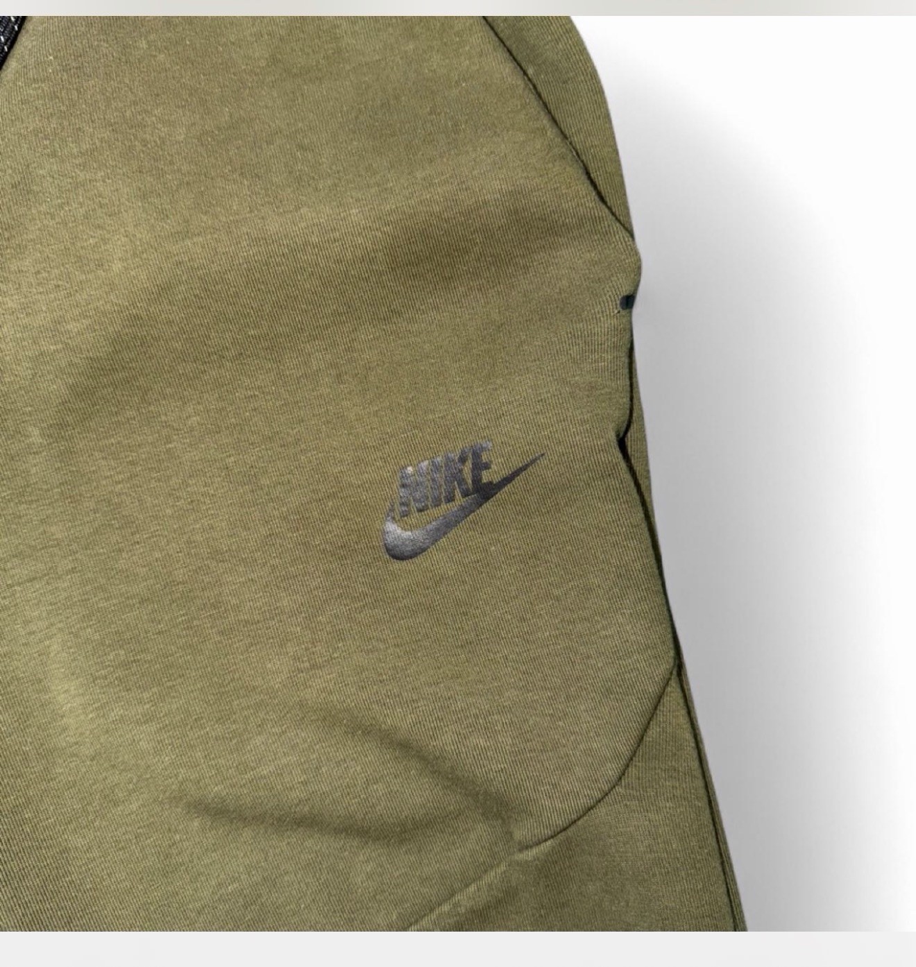 🔥Nike Green Cotton Knit Jogger Pants Men’s M Drawstring Waist Zip Pocket🔥