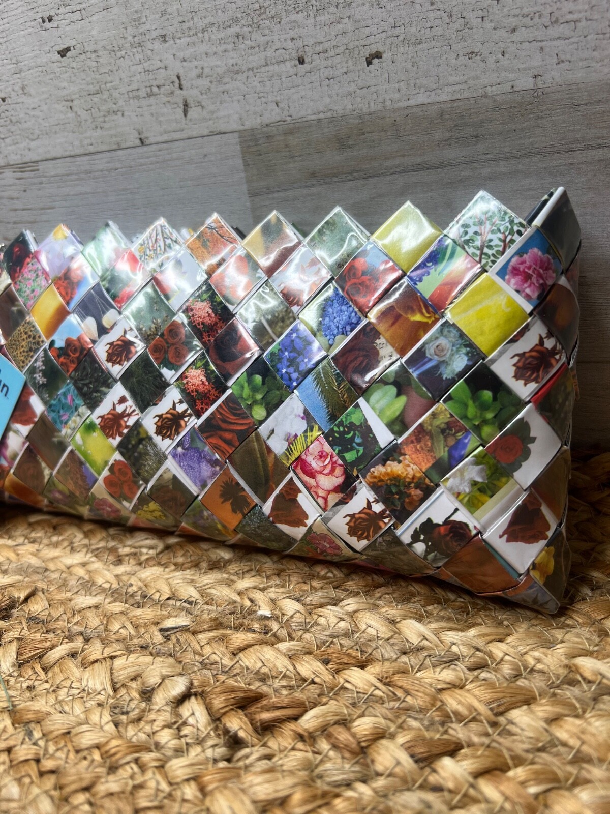 NWT Nahui Ollin Candy Wrapper Purse Wristlet Clutch Bag Recycled Artsy Colorful
