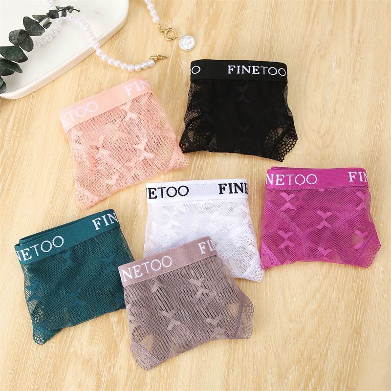 6 Pack Lot Womens Sheer See Through Panties Thongs Lace Underwear Sissy Lingerie