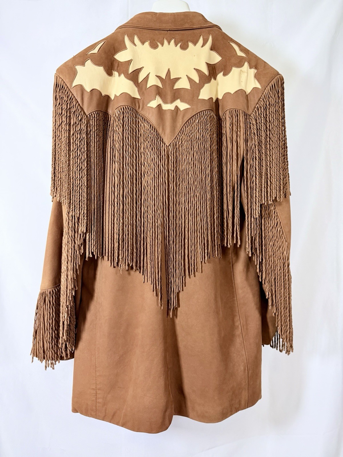 Vintage Continental Leather Fashions Western Fringe Jacket USA Buffalo Nickel
