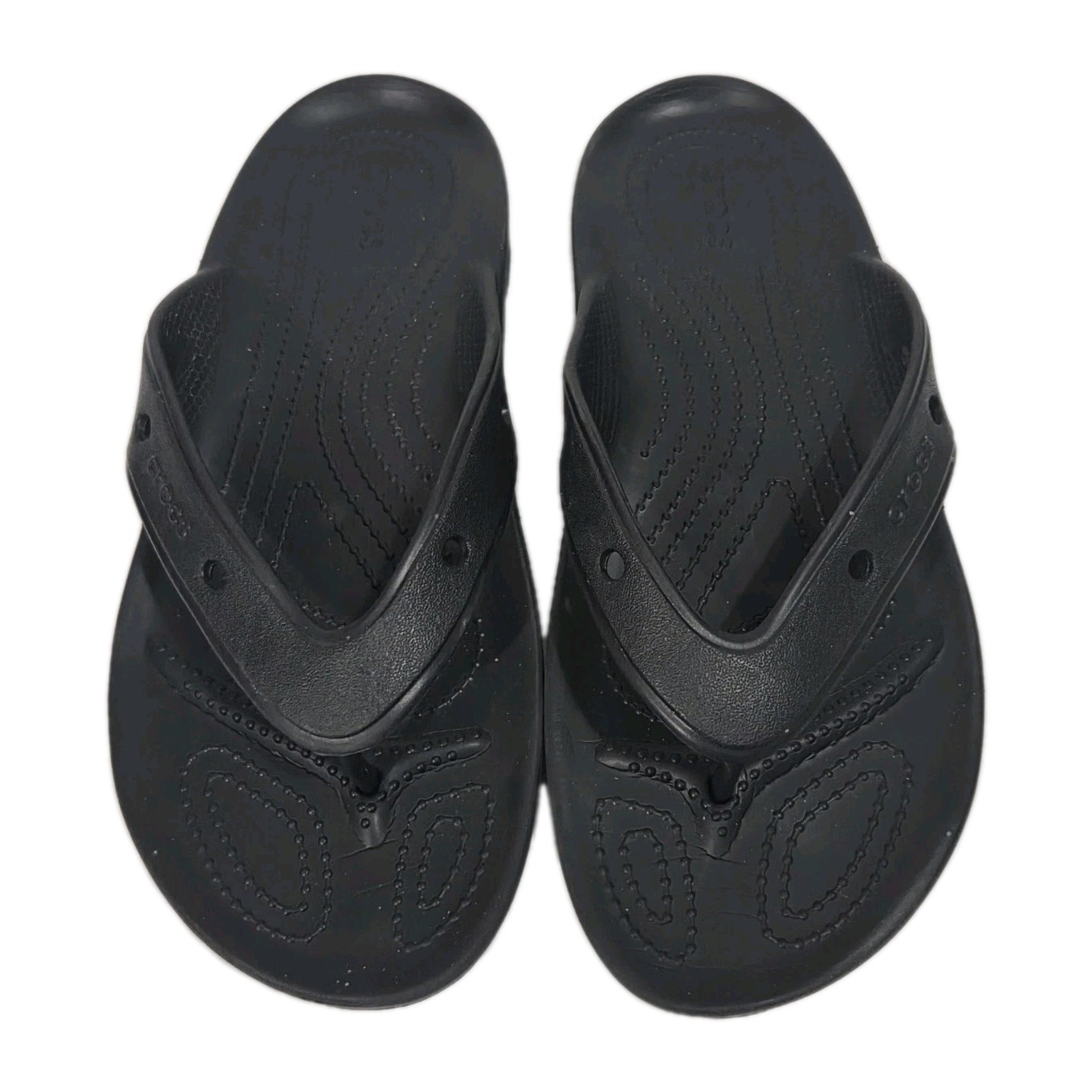 Crocs Baya II Flip Flop Sandals Black Thongs Iconic Comfort Shoes Womens Size 11