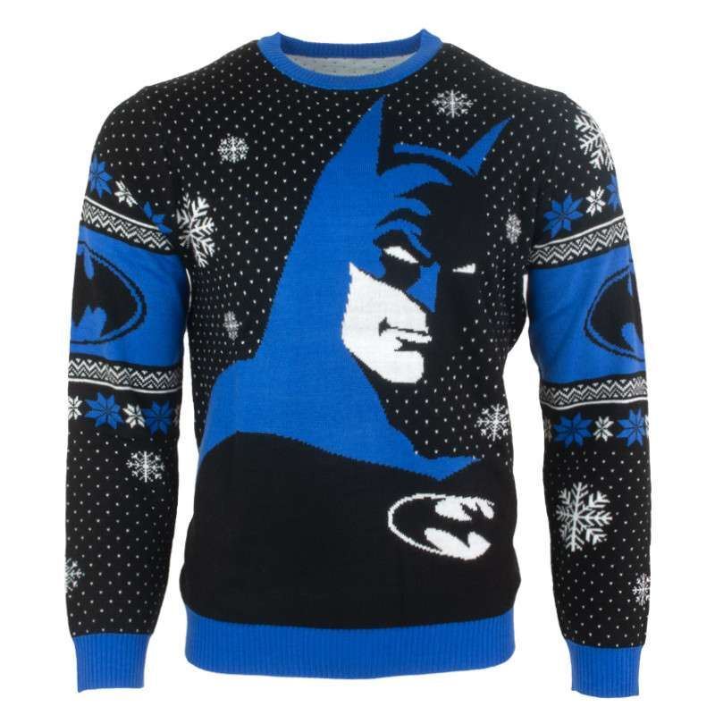 Christmas Jumper Batman Blue Black UK: XS / US: XXS New Official Numskull