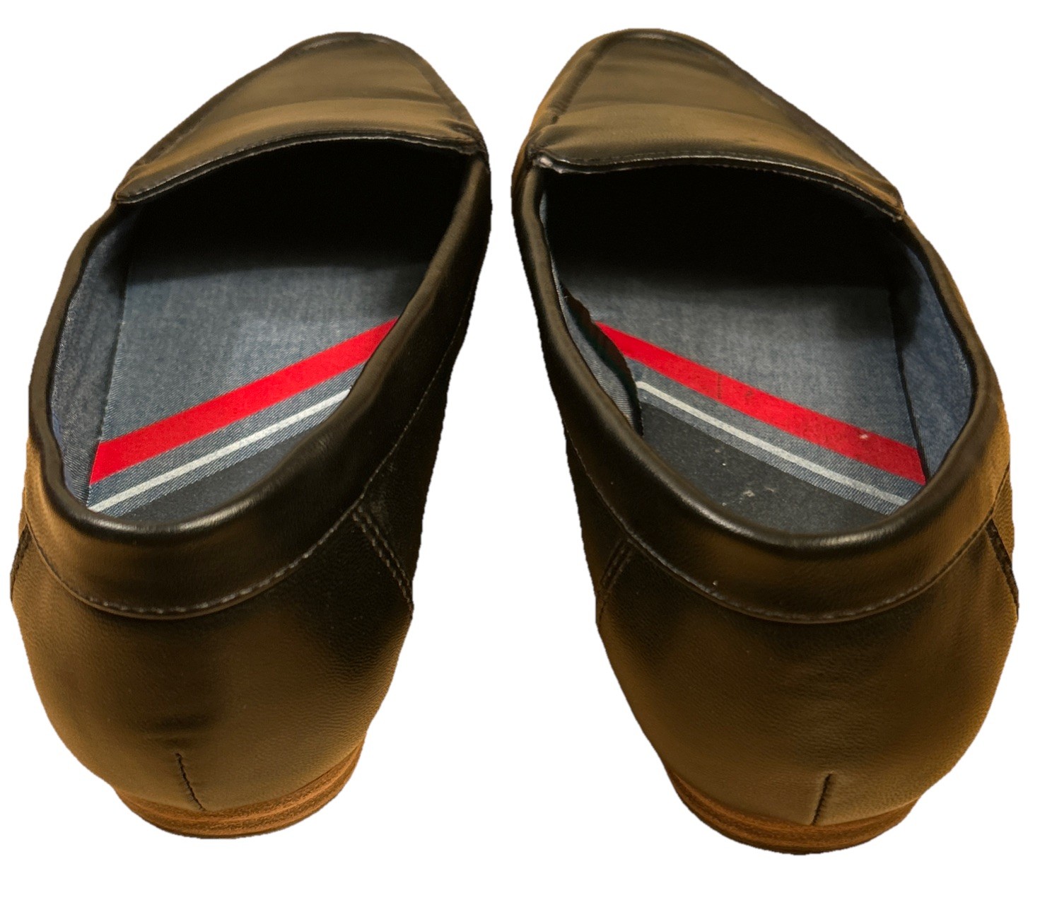 Ralph Lauren Black Slip-On Flat Loafers Shoes Size 8 M Almond Toe Chaps Eva