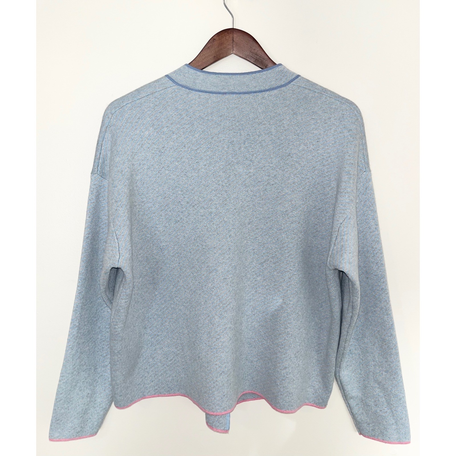 ZAKET & CLOVER Cashmere Neru Collar Sweater Sky Blue Women’s Casual| Large