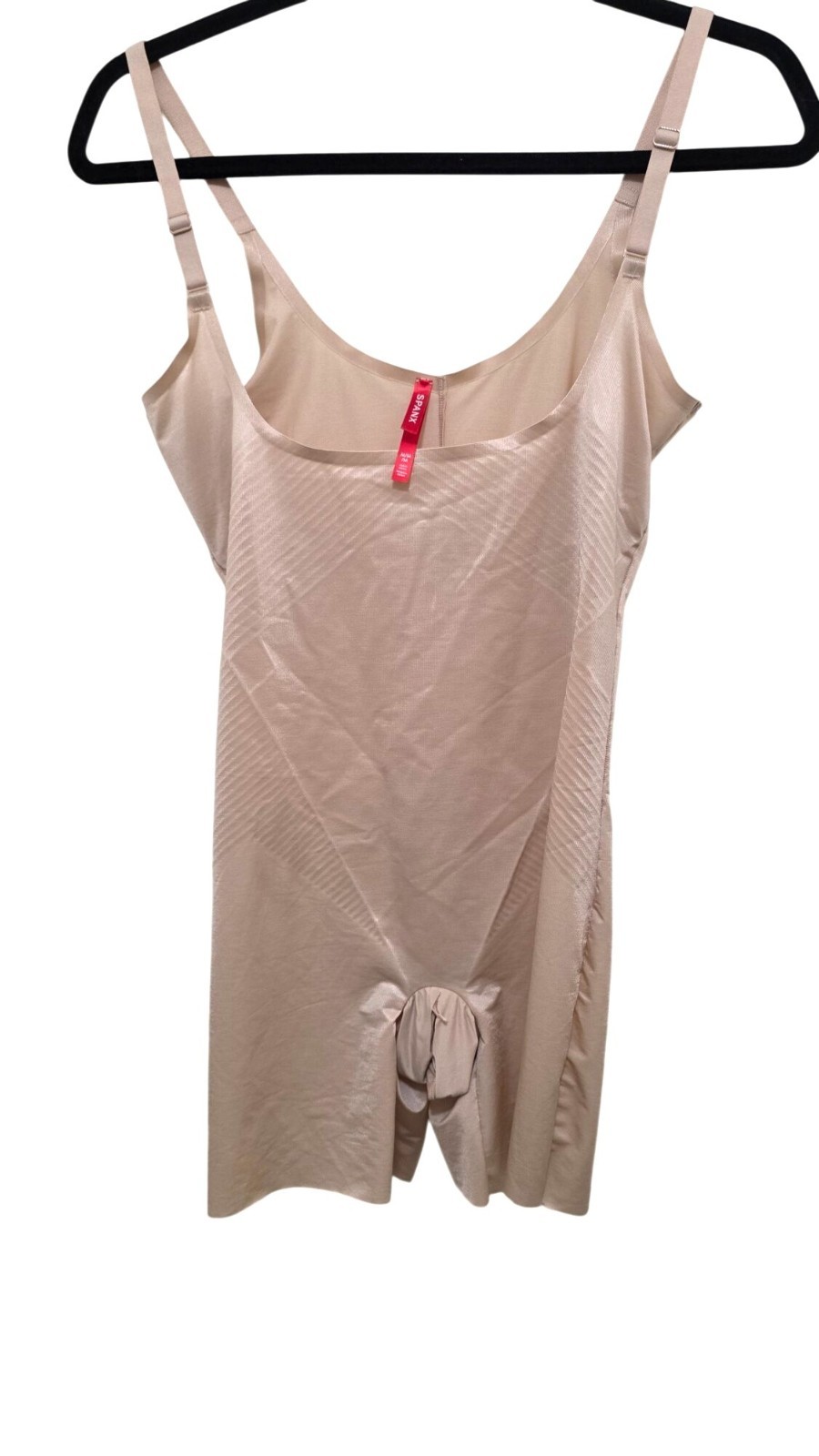 Spanx Womens Beige Shapewear Bodysuit With Adjustable Straps Size M/M Nylon/Span