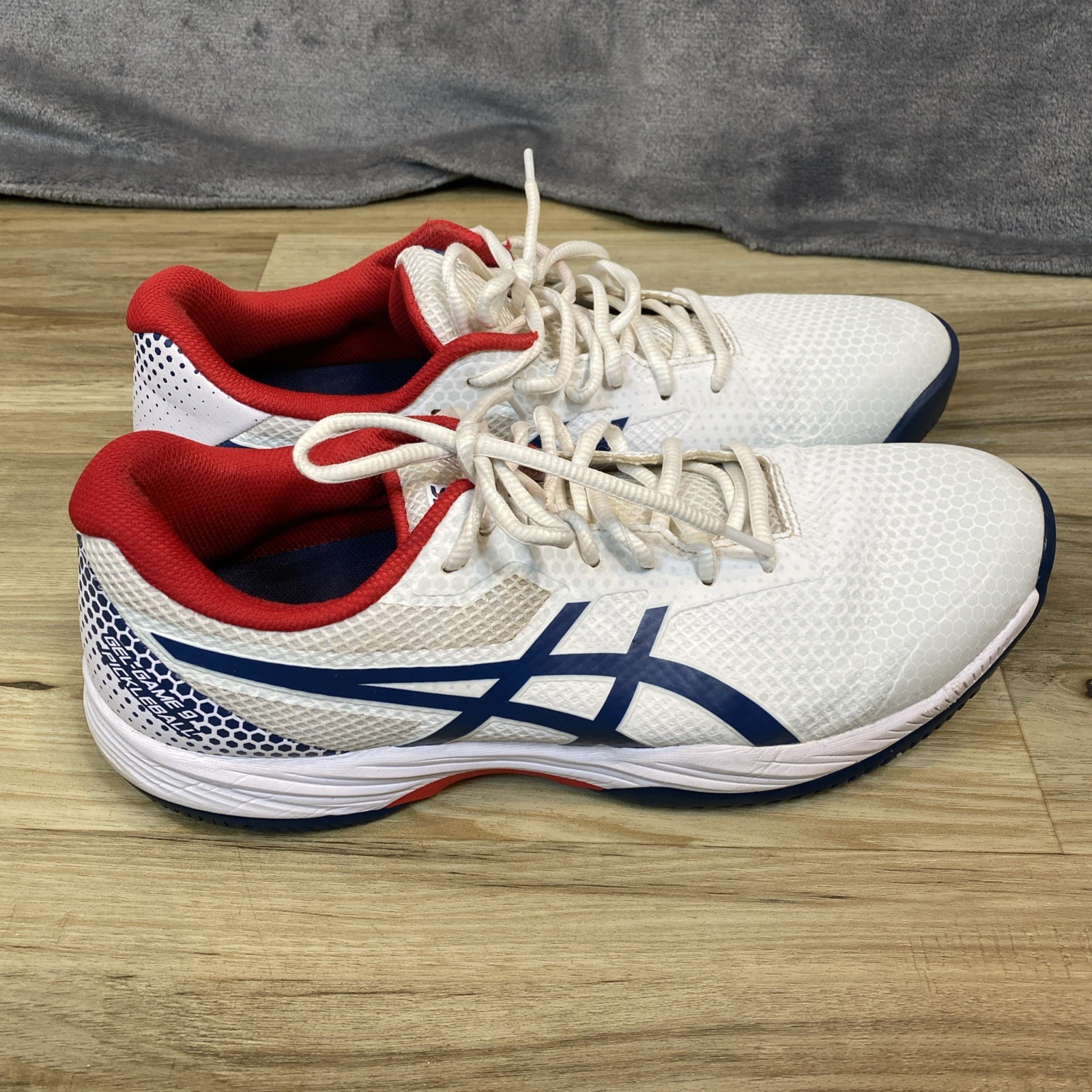 Size 10.5 – Asics Gel Game 9 Pickleball White And Night Sky