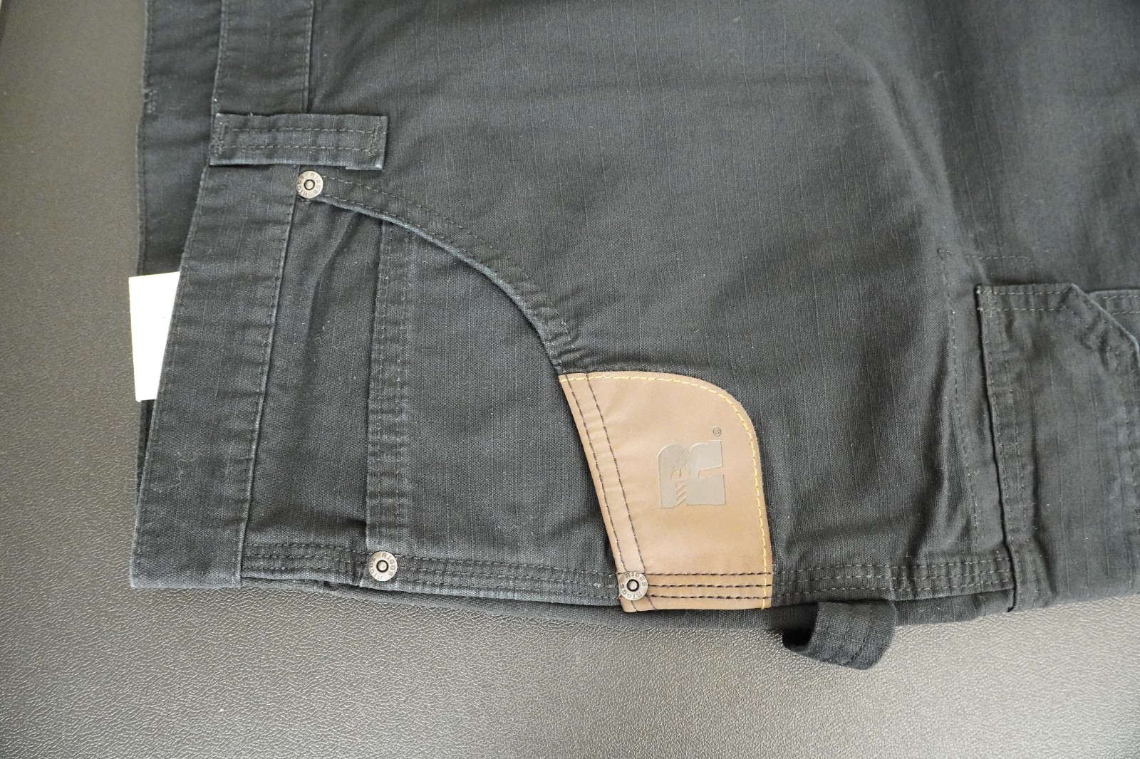 Wrangler Riggs ranger workwear carpenter jeans ripstop black hammer loop 54×30