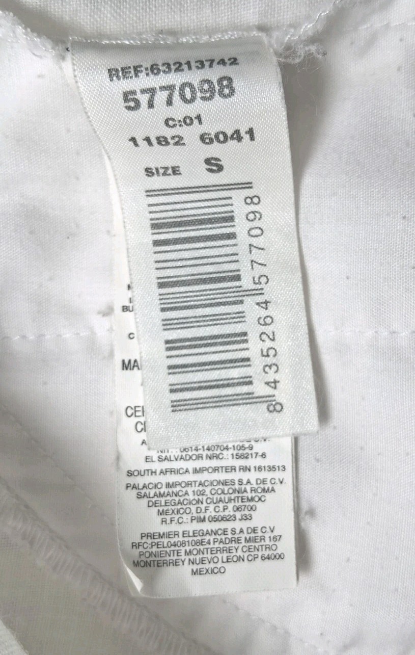 MNG Basics Womens Shirt XS White 100% Ramie Button Up Roll Tab Sleeve Drawstring