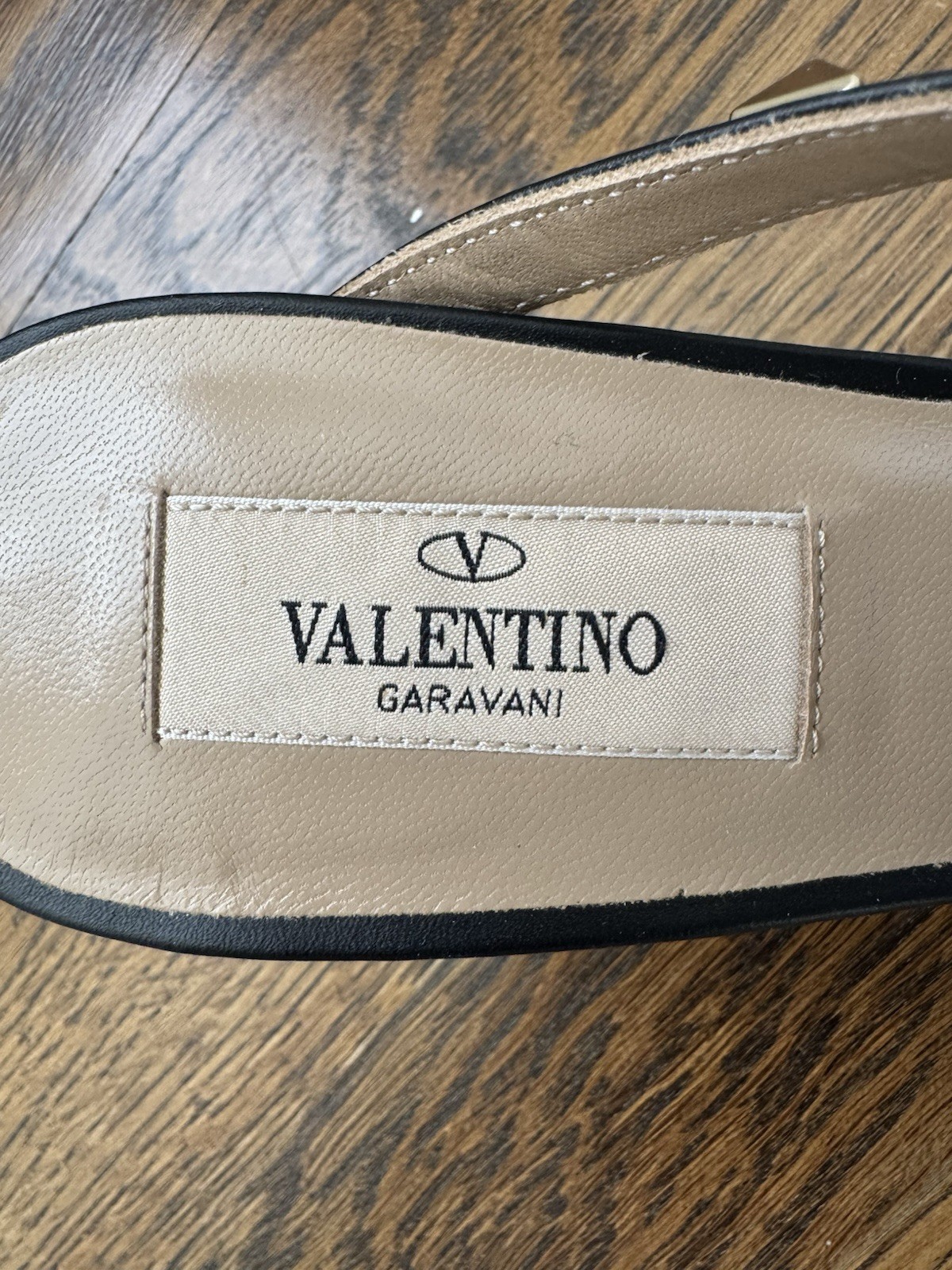 Valentino Garavani 50mm Rockstud Pointed Toe Mule In Black Size 38EU/8B