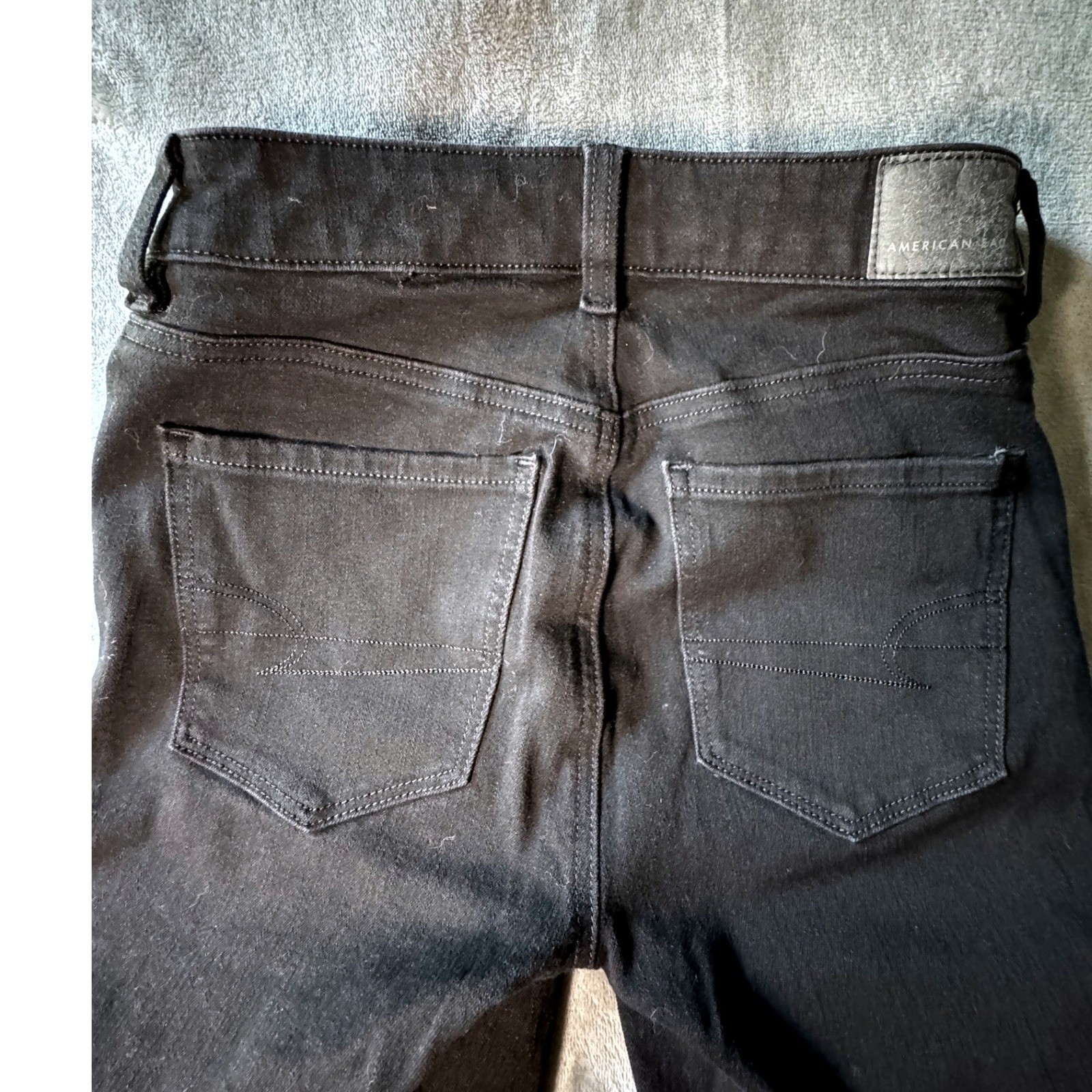 American Eagle Dream Stretch High Waisted Skinny Jeans Black Women Size 00 Reg