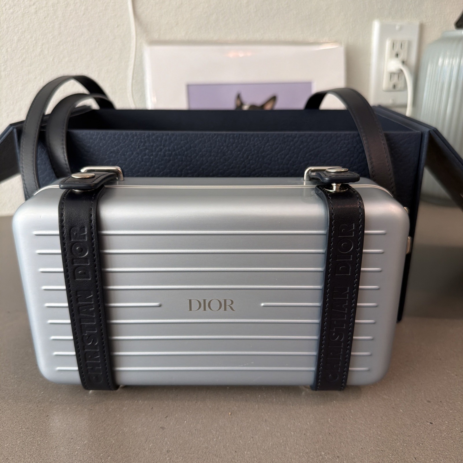 Christian Dior Crossbody bag Dior x Rimowa Blue Aluminum 5504023