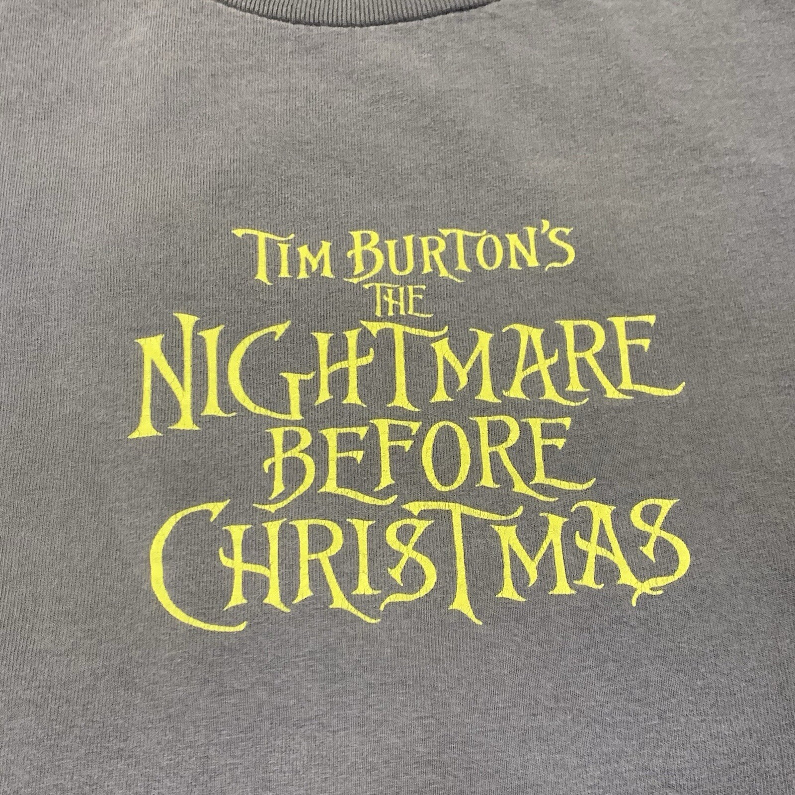 Vintage Nightmare Before Christmas Jack Gray Promo Cutoff Tank Medium Burton
