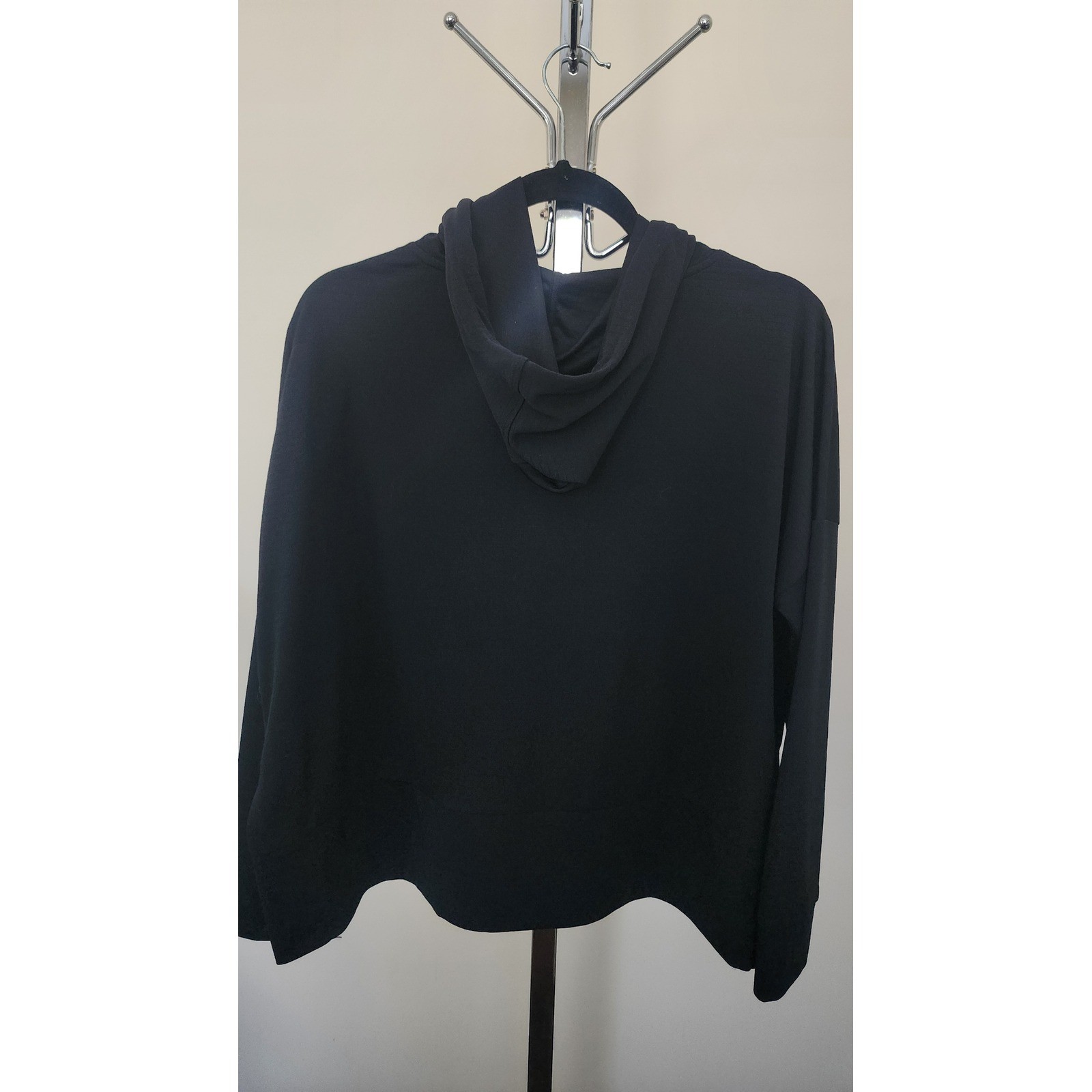 Mondetta Loose fit Womens Black Textured Hoodie Activewear Sweatshirt S