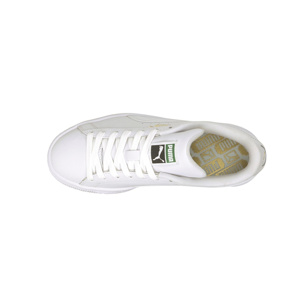 PUMA Basket Classic Xxi Lace Up Youth Boys White Sneakers Casual Shoes 38056901