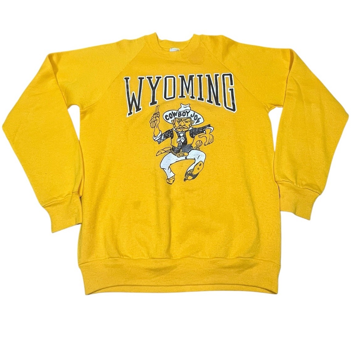 Vintage 90s Wyoming Cowboy Joe USA Made Medium Sweatshirt Crewneck Raglan