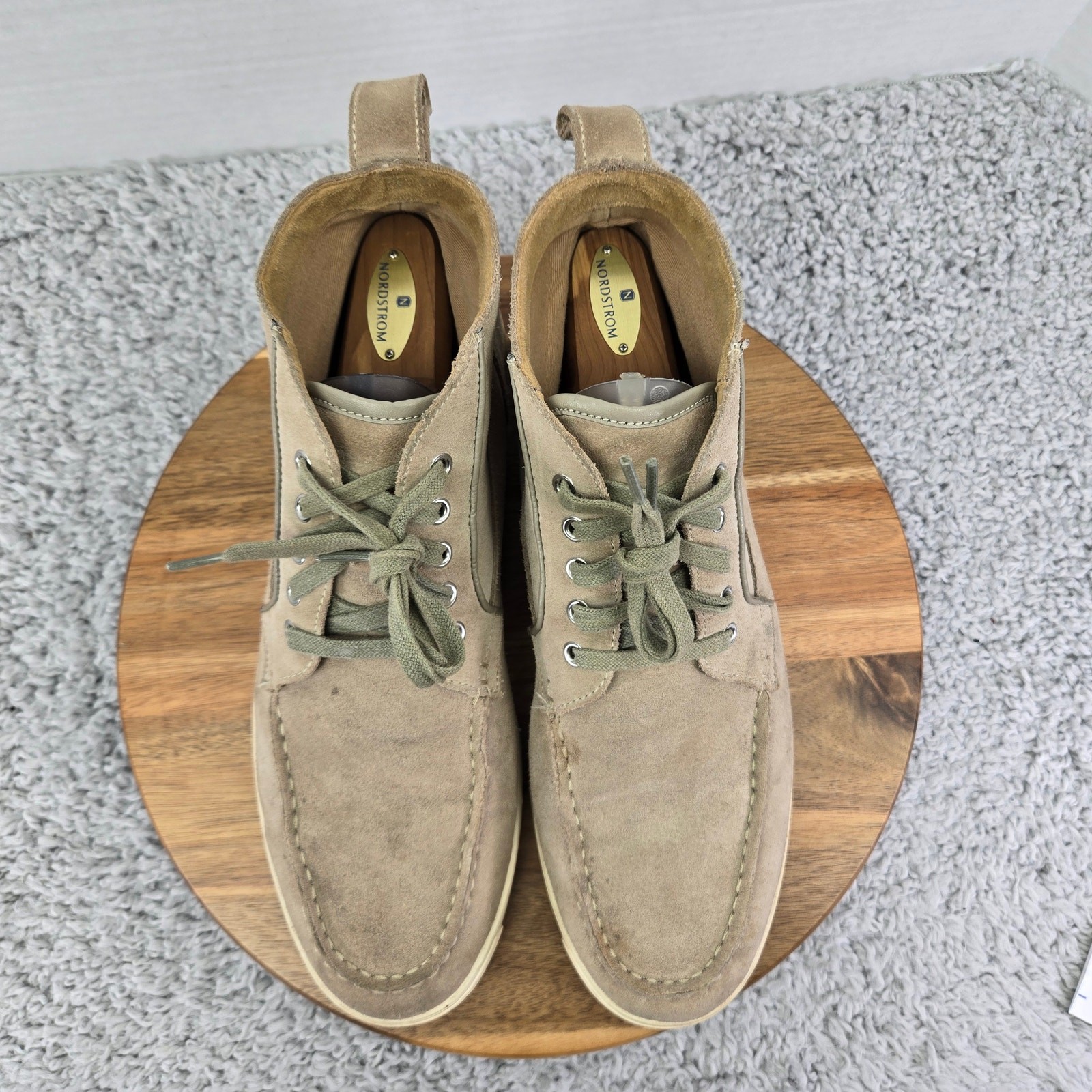 Cole Haan Mens 11M Tan Suede Leather Lace Up Moc Toe Casual Daily Chukka Boots