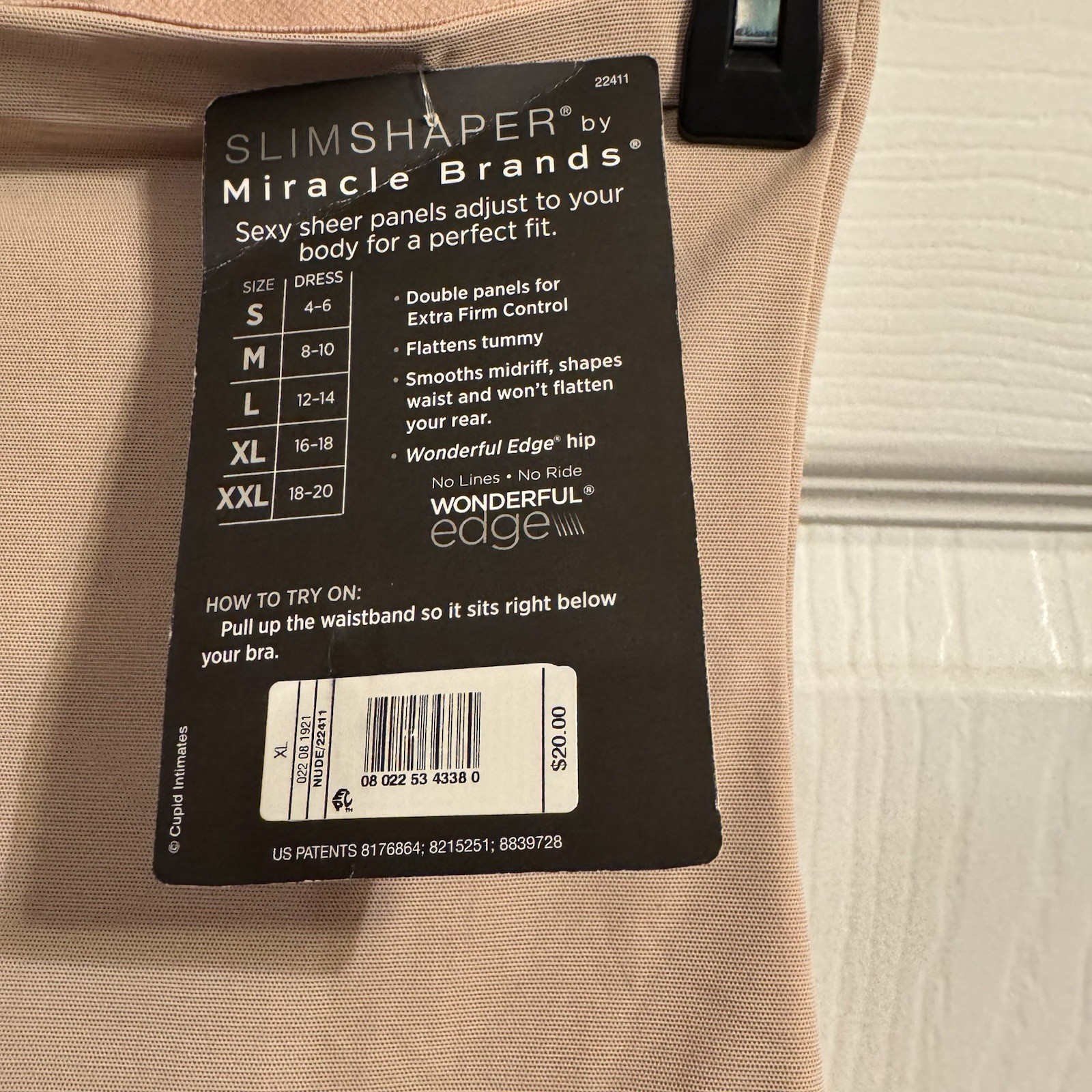 Slimshaper Miracle Brands Shapewear Thing Women’s XL Beige High Waist Control