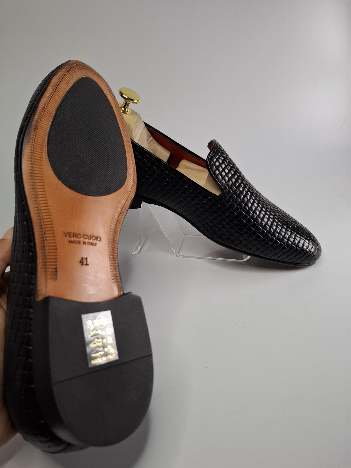 Pollini Black Leather Loafers -39/40/41/42/43/44/45/46 New – Made in Italy