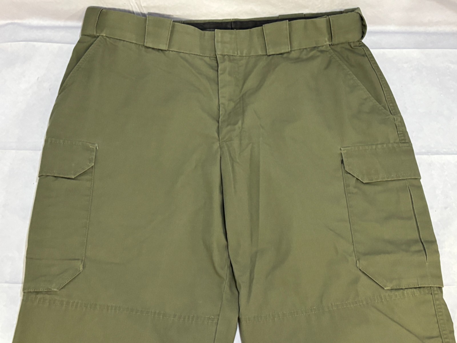 5.11 Tactical Series Mens Cargo Pants Olive Green Built-In Belt Outdoor 38 HEAVY