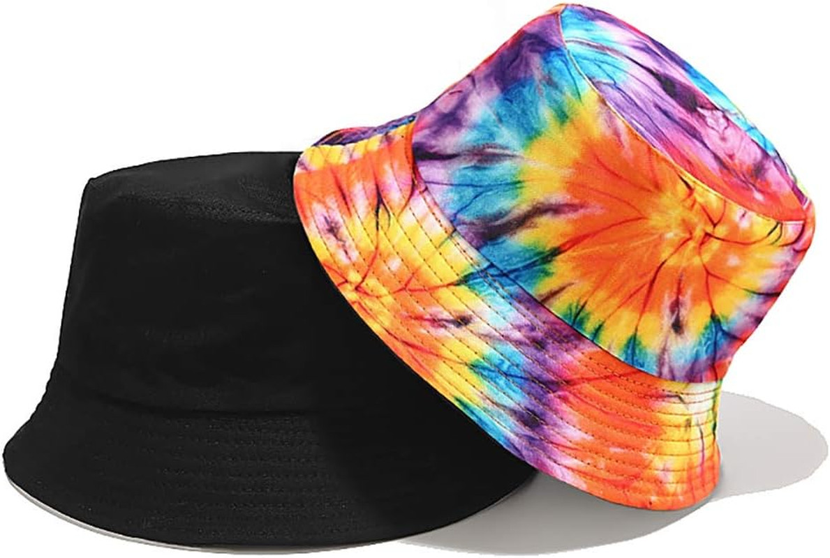 Unisex Bucket Hat Beach Sun Hat Aesthetic Fishing Hat for Men Women Teens, Rever