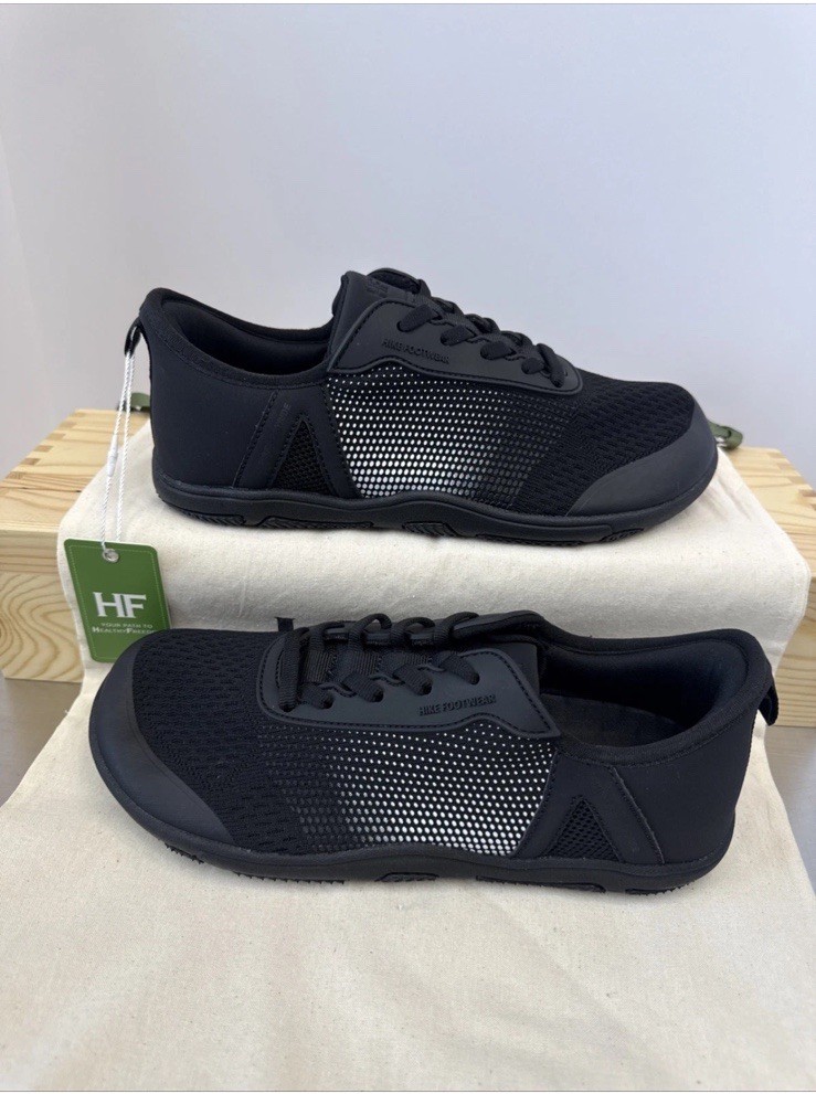 NWT Hike Footwear Stride Black Barefoot Sneaker Unisex Size EU41 W10-10.5 M8-8.5