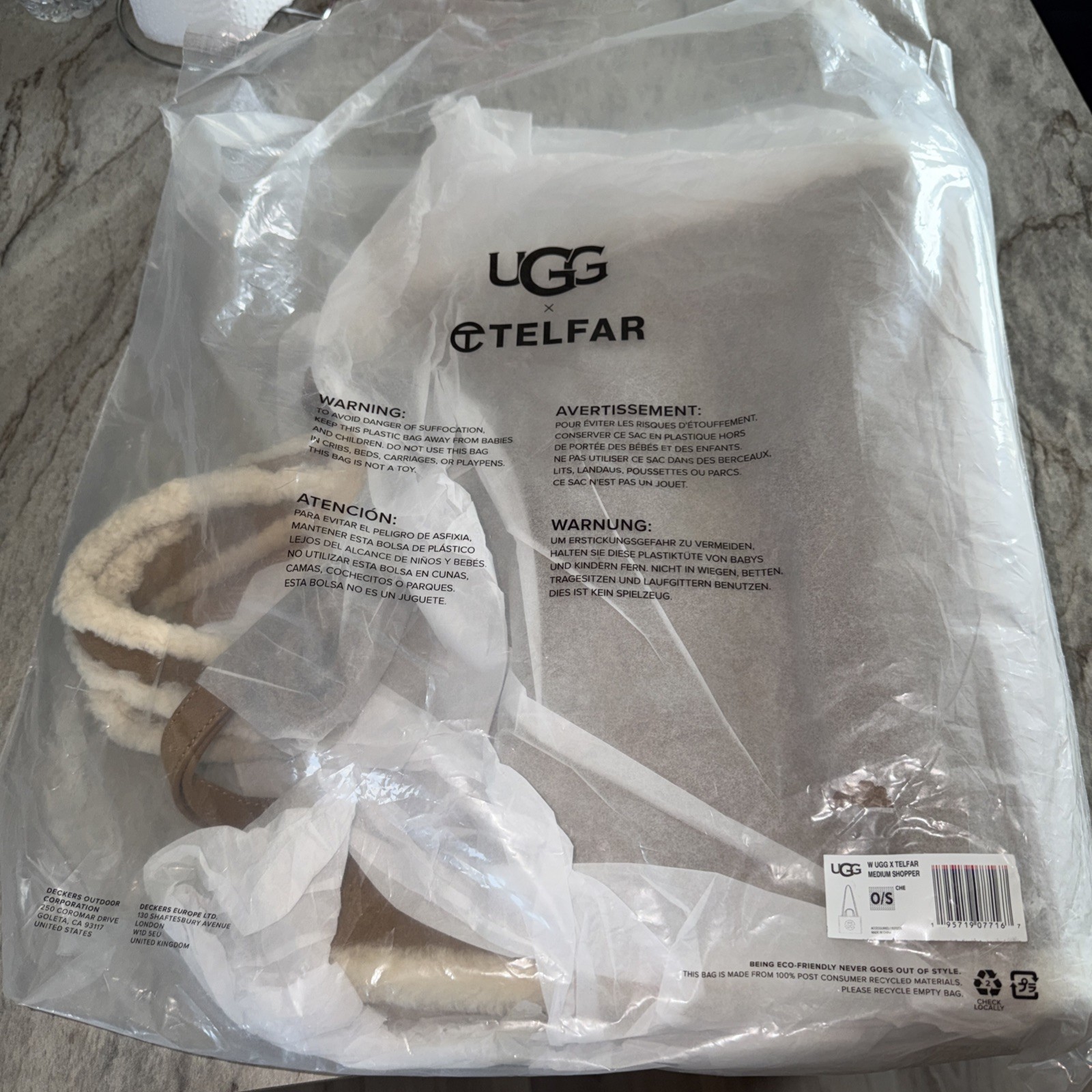 UGG x TELFAR Medium Shopping Bag – Chestnut (2021) NWT! Will Ship ASAP!