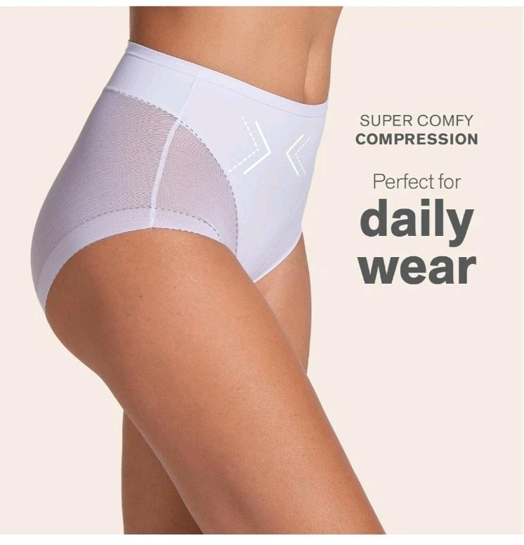 Leonisa Women’s Invisible High Waisted Tummy Control Underwear Shapewear Panties